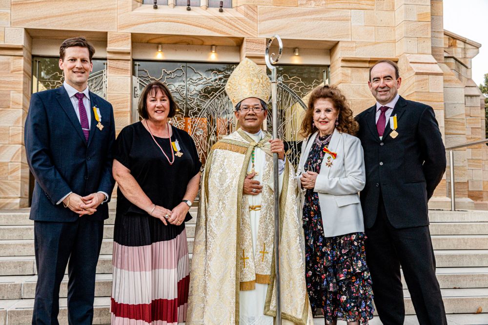 Papal Honours David Russell Karen King Bishop Vincent Valda Silvy OAM Mark Hopkins