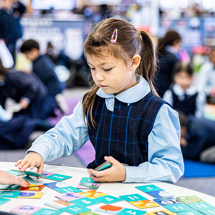 Girl learning at St Margaret Mary's Catholic Primary Merrylands