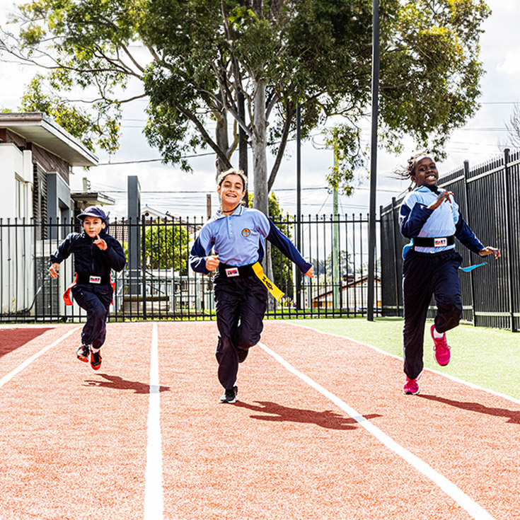 Running track at St Margaret Mary's Catholic Primary Merrylands