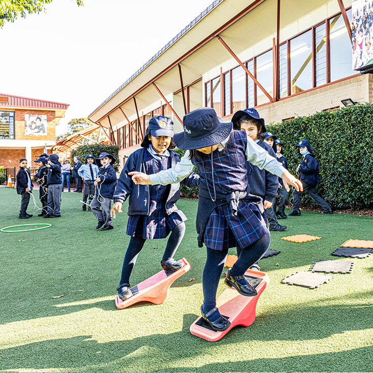 Students playing at St Margaret Mary's Catholic Primary Merrylands